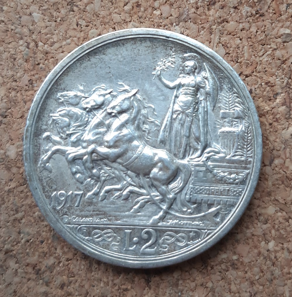 Italie - 2 lire 1917 monnaies monde italie 2 lire 1917