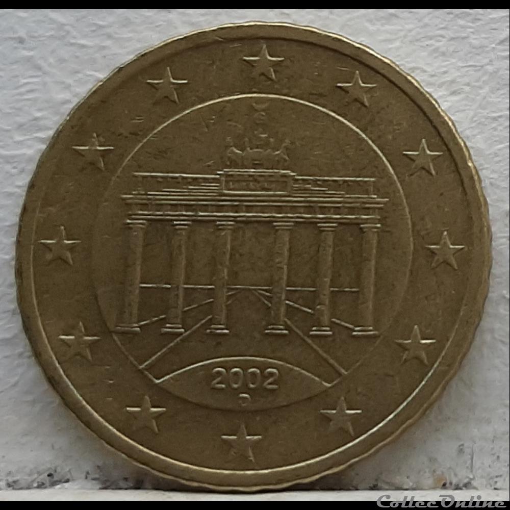 Allemagne - 2002 - D - 50 cents monnaie euro allemagne 2002 d 50 cents