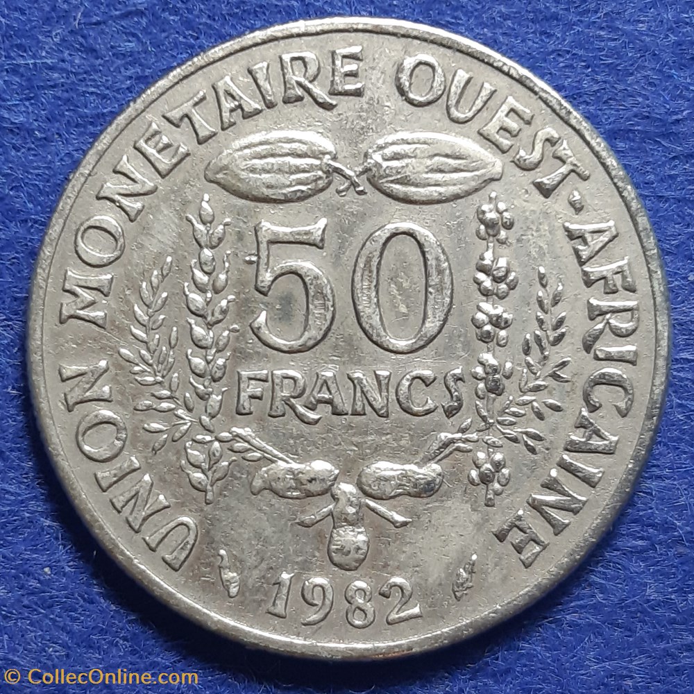 États Afrique de l'Ouest - 50 francs 1982 monnaies monde l etats afrique de ouest 50 francs 1982