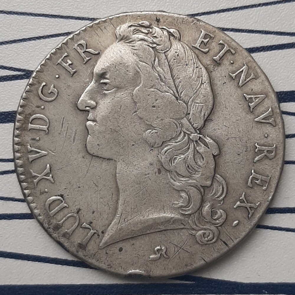 monnaies europe medievale france royales 1745 ecu au bandeau