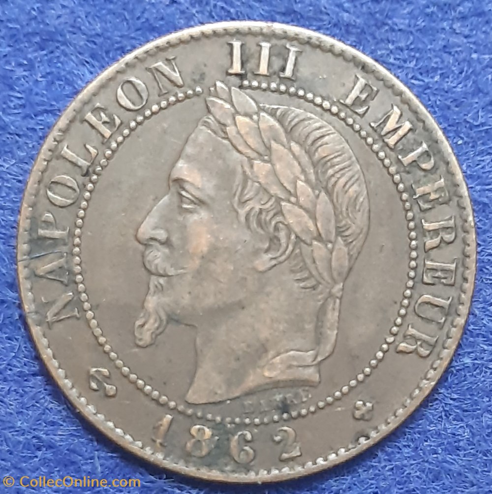 1862 BB - 1 centime monnaies monde france 1862 bb 1 centime