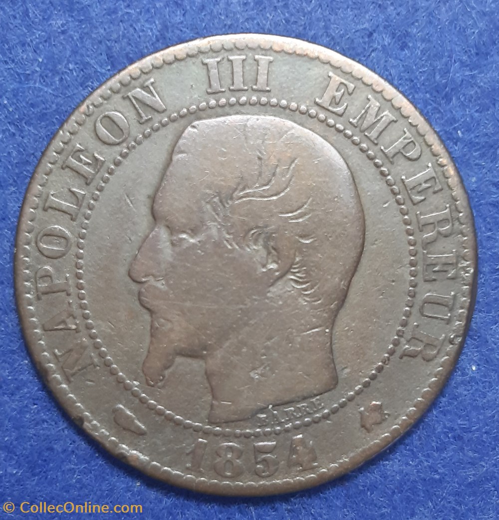 1854 K - 5 centimes monnaies monde france 1854 k 5 centimes