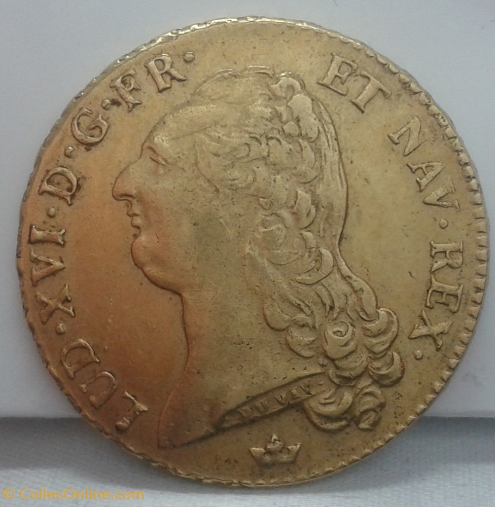 1790 M- Louis XVI - Double Louis d'or monnaies france a royales 1790 m louis xvi double louis or