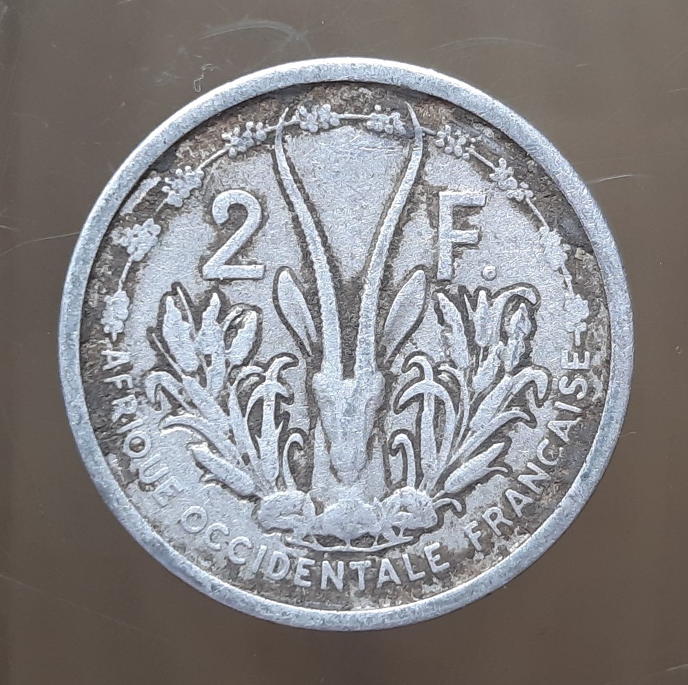 monnaies colonies francaises afrique occidentale francaise 2 francs 1948