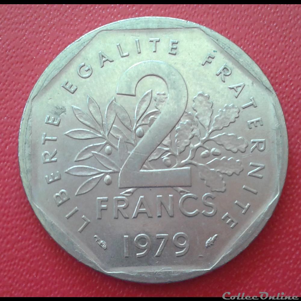 1979 - 2 francs monnaies monde france 1979 2 francs