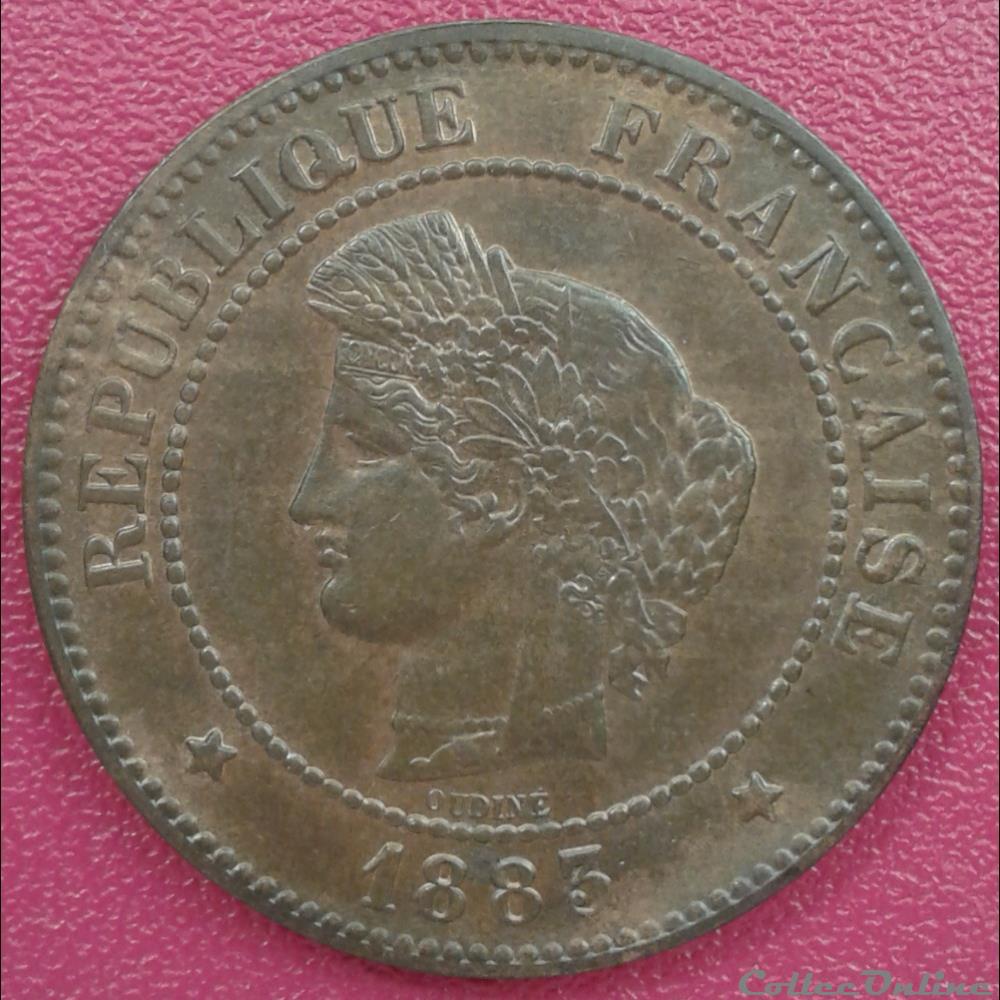 monnaies monde france 1883 a 5 centimes petit a