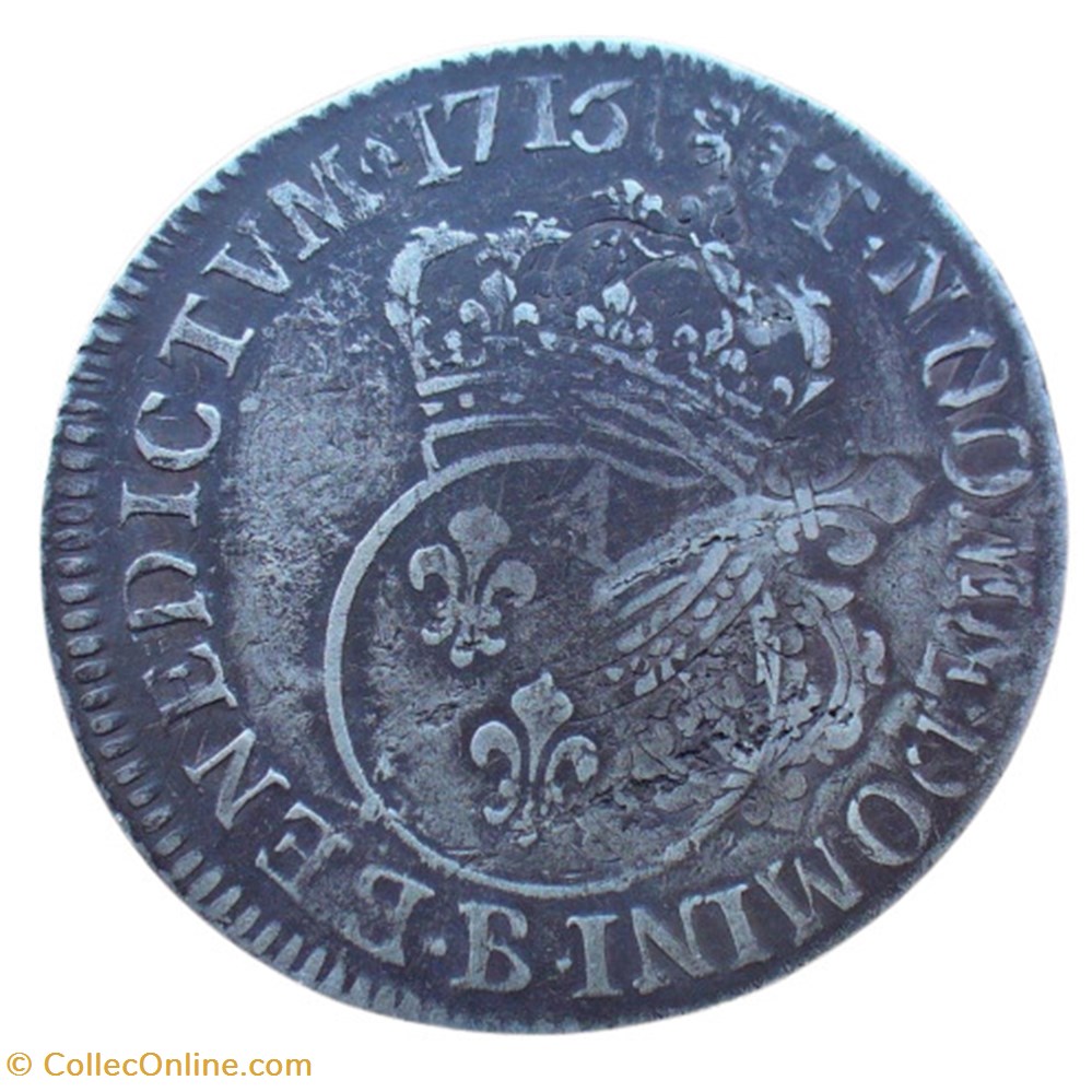 monnaies europe medievale france royales 1716 demi ecu vertugadin rf
