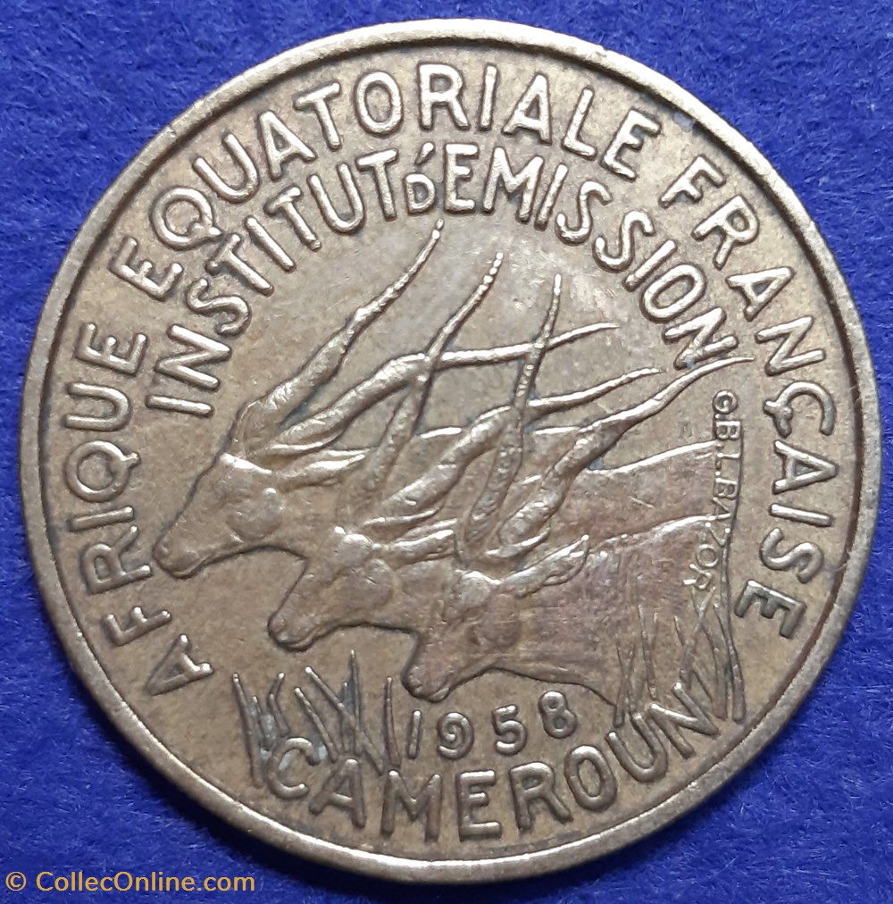monnaies monde cameroun 25 francs 1958