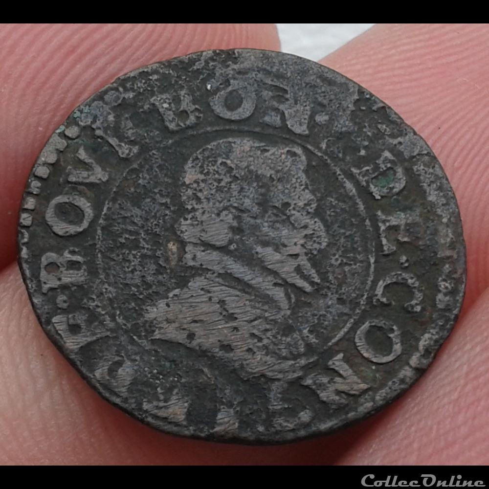Double tournois - Bourbon Conti monnaie france a feodale double tournois bourbon conti