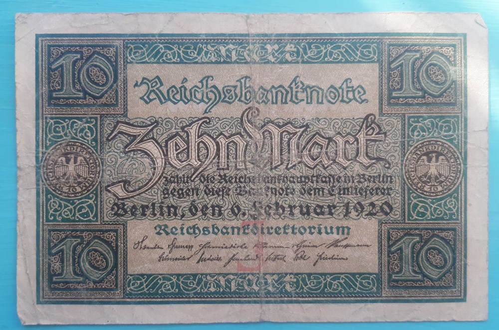 Allemagne -10 mark 1920 (ter) billets europe allemagne 10 mark 1920 ter