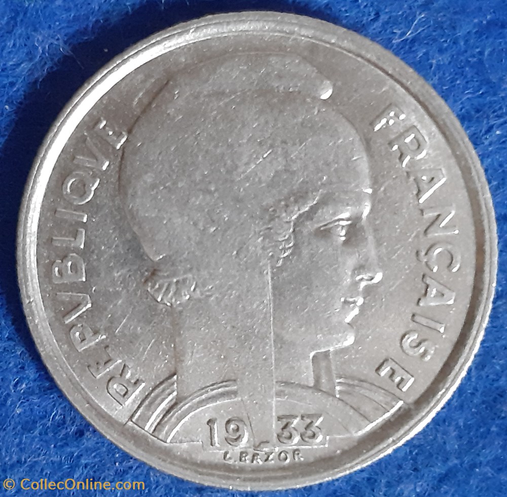 1933 - 5 francs monnaies monde france 1933 5 francs