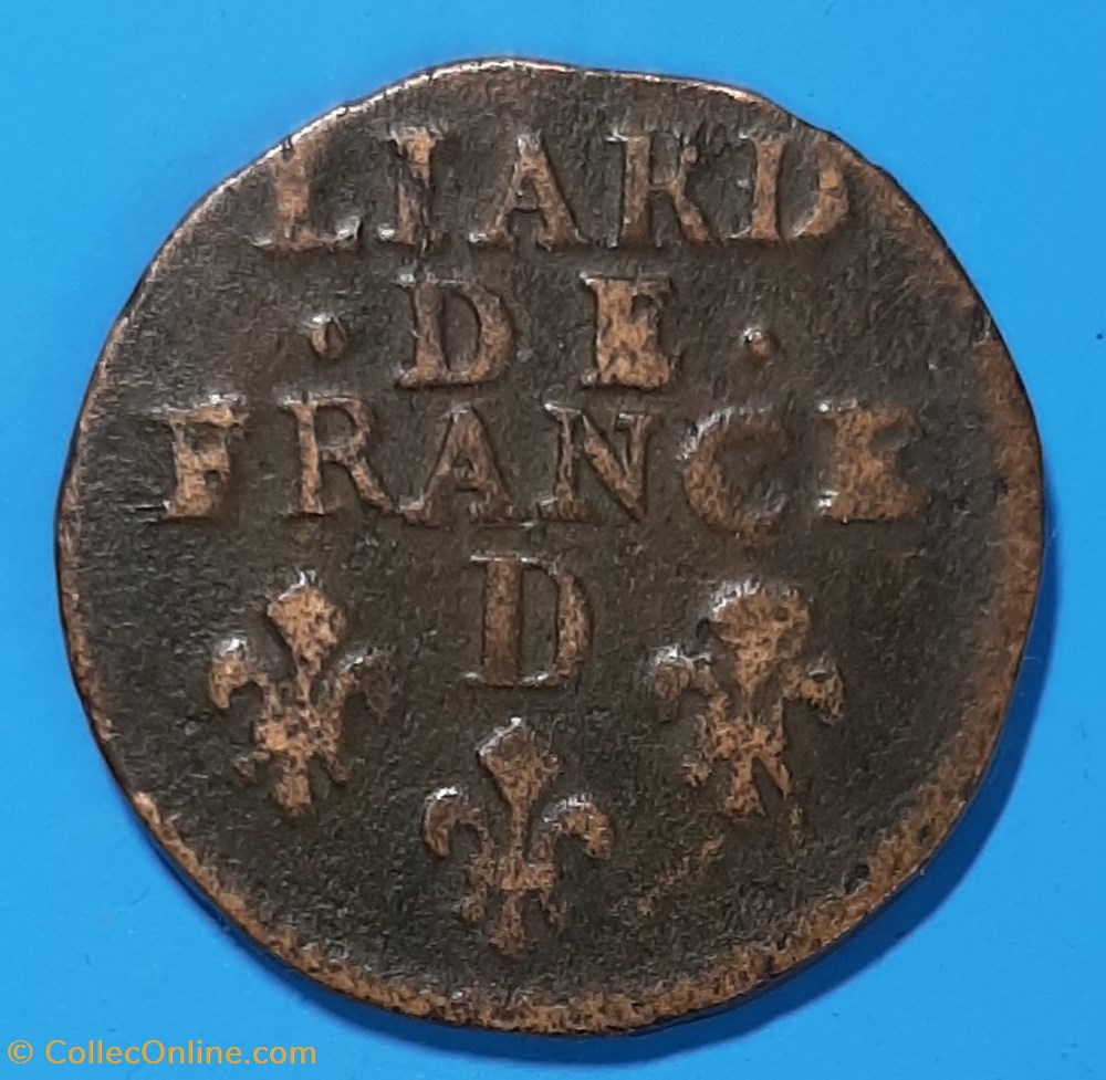 1693 D - Liard de France monnaie 1693 d liard de france
