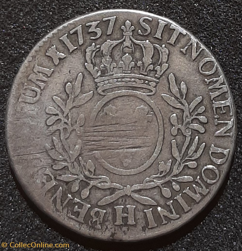 1737 H - Ecu aux branches d'olivier - Louis XV monnaies france royales 1737 h ecu aux branches olivier louis xv