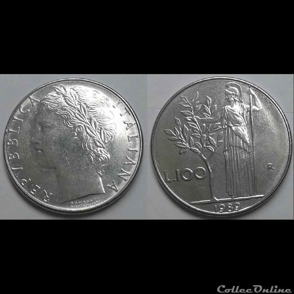monnaie monde italie 100 lires 1989