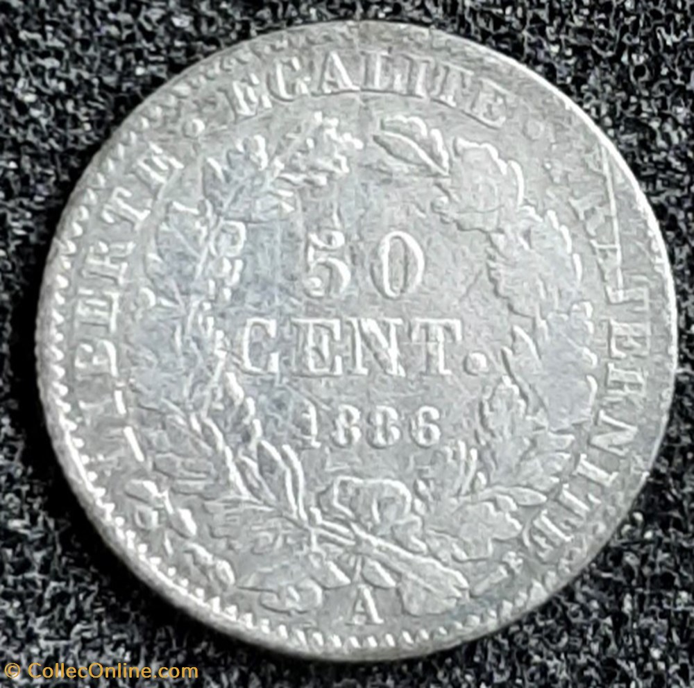 1886 A - 50 centimes monnaies monde france 1886 a 50 centimes