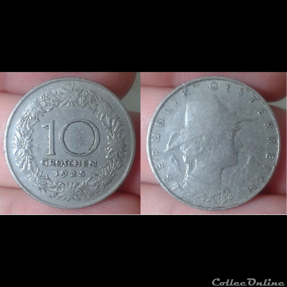 Autriche - 10 groschen 1925 monnaie monde autriche 10 groschen 1925