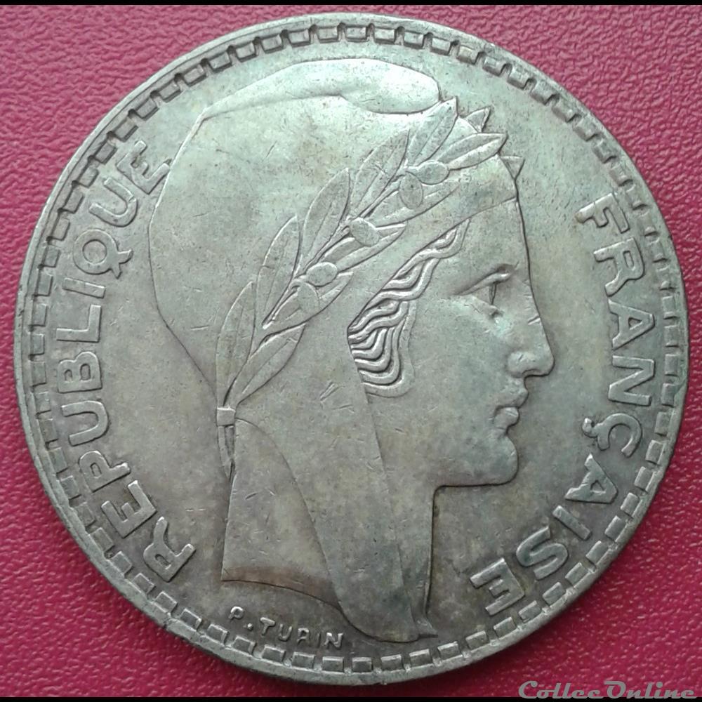 1938 - 20 francs monnaies france modernes 1938 20 francs