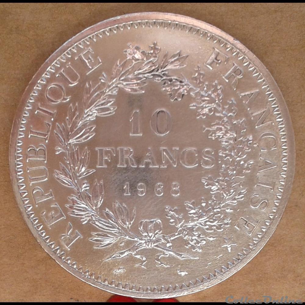 10 francs argent 1968 valeur