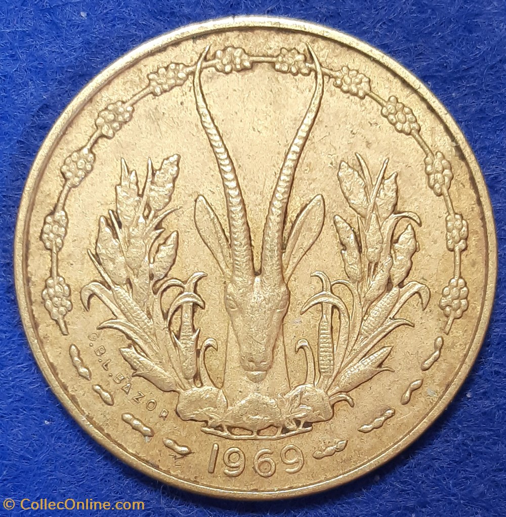 États Afrique de l'Ouest - 10 francs 1969 monnaies monde l etats afrique de ouest 10 francs 1969