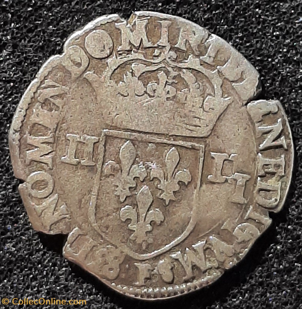 1584 F - 1/4 écu croix de face - Henri III monnaies france royales 1584 f 1 4 ecu croix de face henri iii