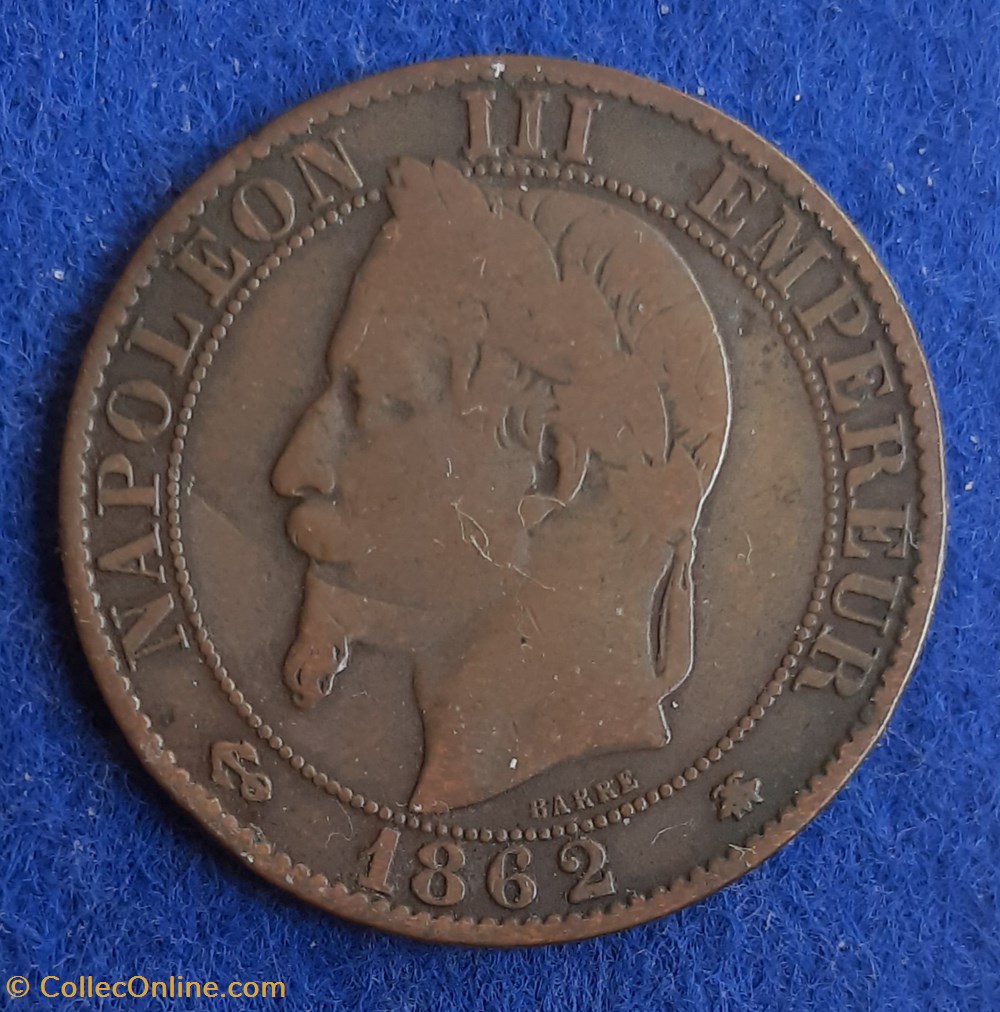 monnaies monde france 1862 a 5 centimes