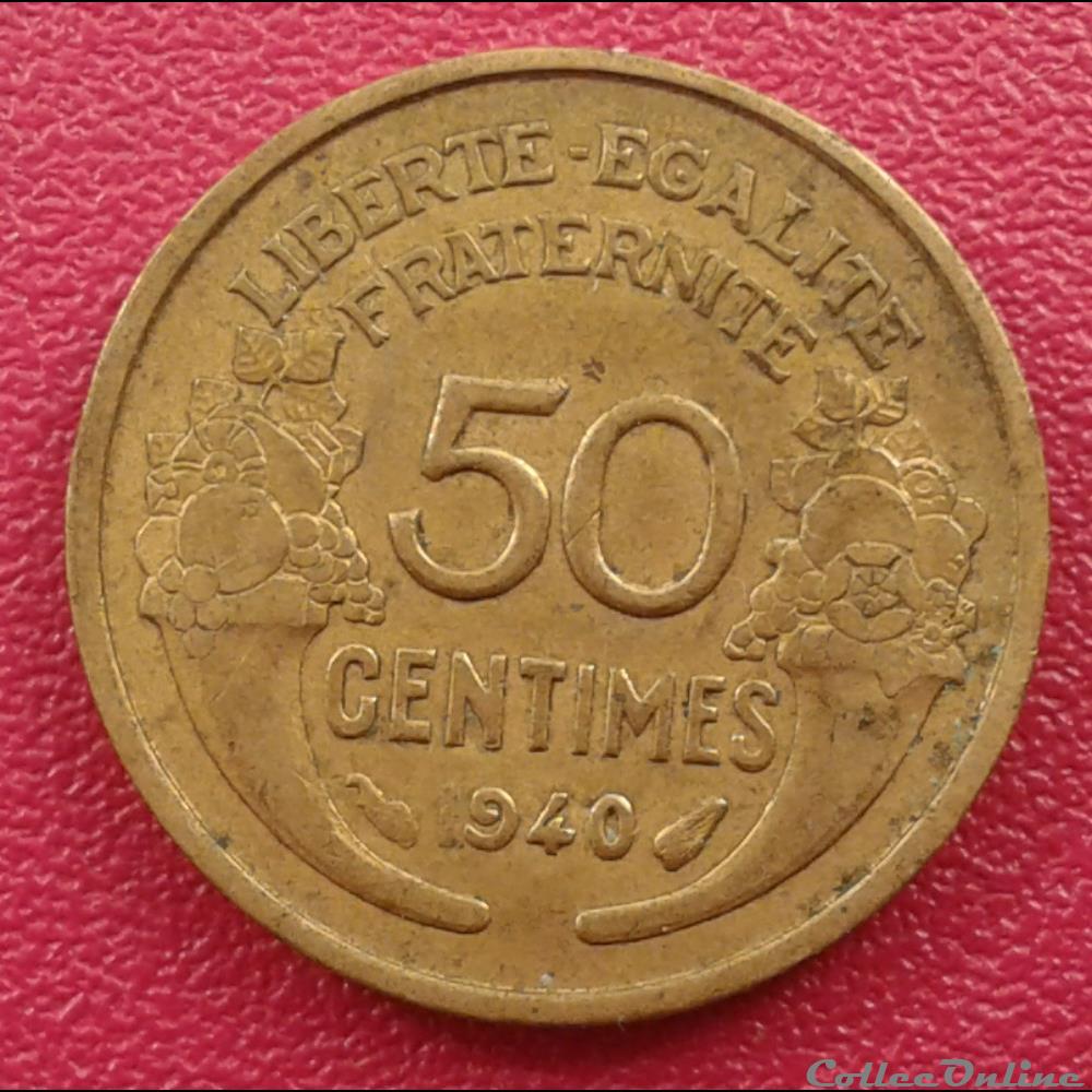 1940 - 50 centimes monnaies monde france 1940 50 centimes