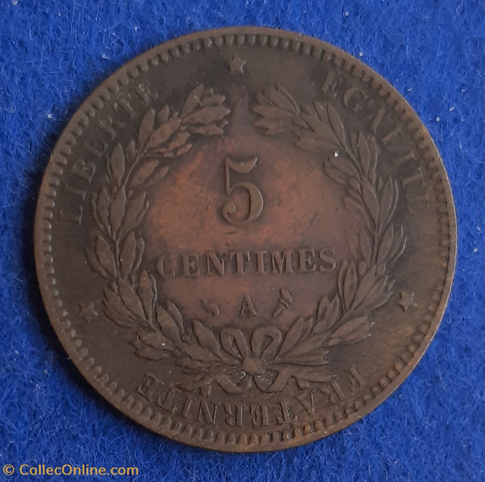 1897 A - 5 centimes monnaies monde france 1897 a 5 centimes