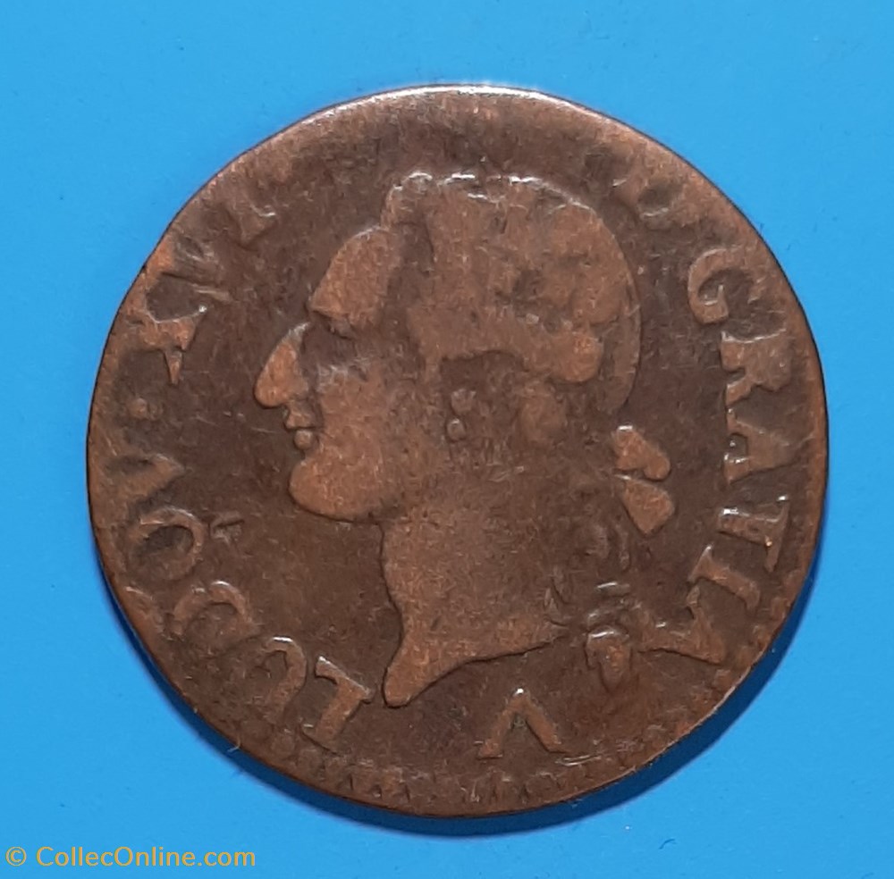 1782 W - Liard à l'écu monnaie 1782 w liard a ecu