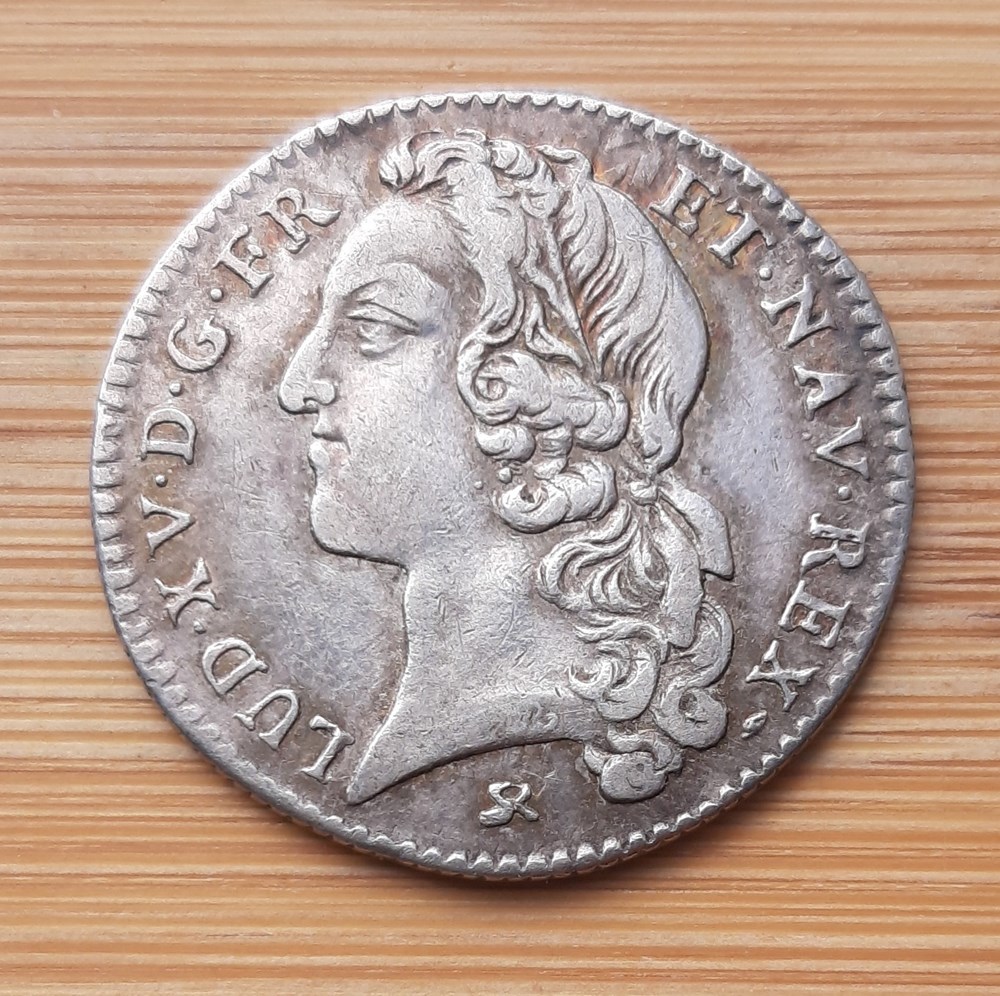 monnaies europe medievale france royales 1742 1 5eme ecu au bandeau