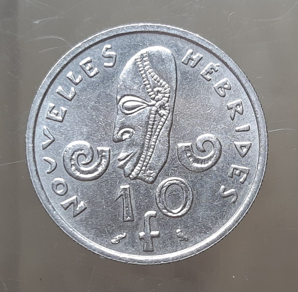 monnaies colonies francaises vanuatu nouvelles hebrides 10 francs 1970