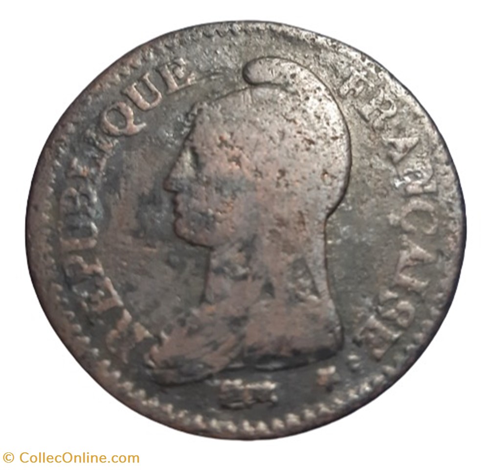 (1798-99) - UN DECIME L'AN 7 W monnaies monde france 1798 99 un decime an 7 w