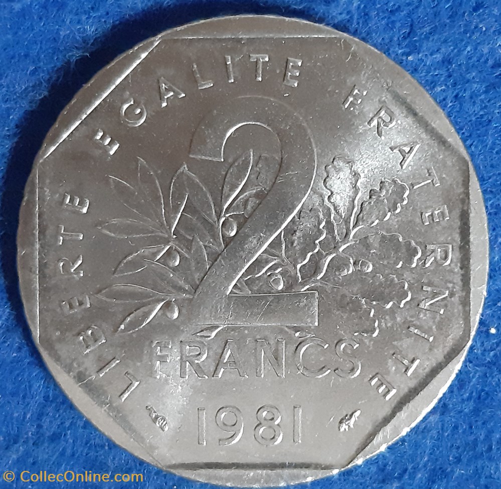 1981 - 2 francs monnaies monde france 1981 2 francs