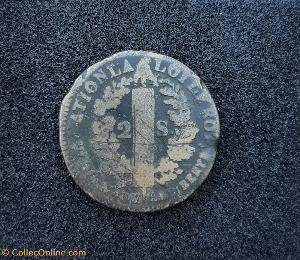 1792 I - 2 sols françois 2 monnaies france modernes 1792 i 2 sols francois