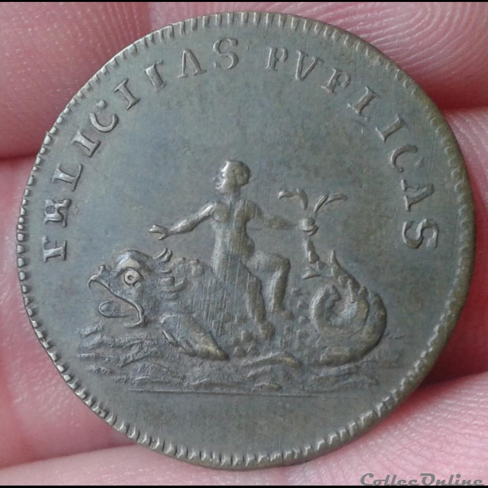 Louis XVI - Jeton 1 monnaie mereaux france louis xvi jeton 1