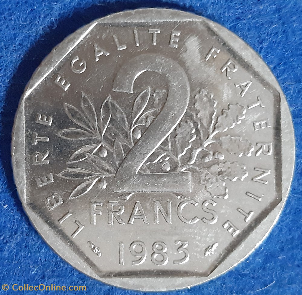 1983 - 2 francs monnaies monde france 1983 2 francs