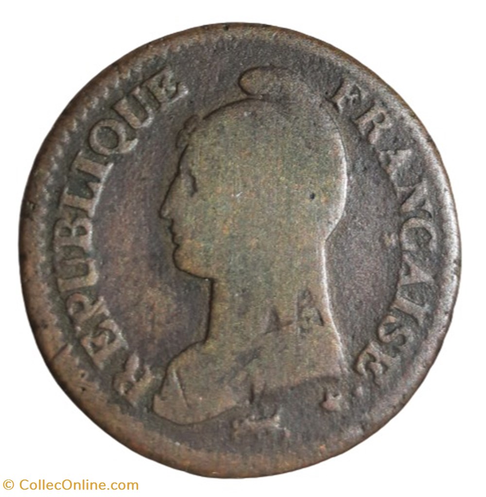 (1799-1800) - UN DECIME L'AN 8 A monnaies monde france 1799 1800 un decime an 8 a