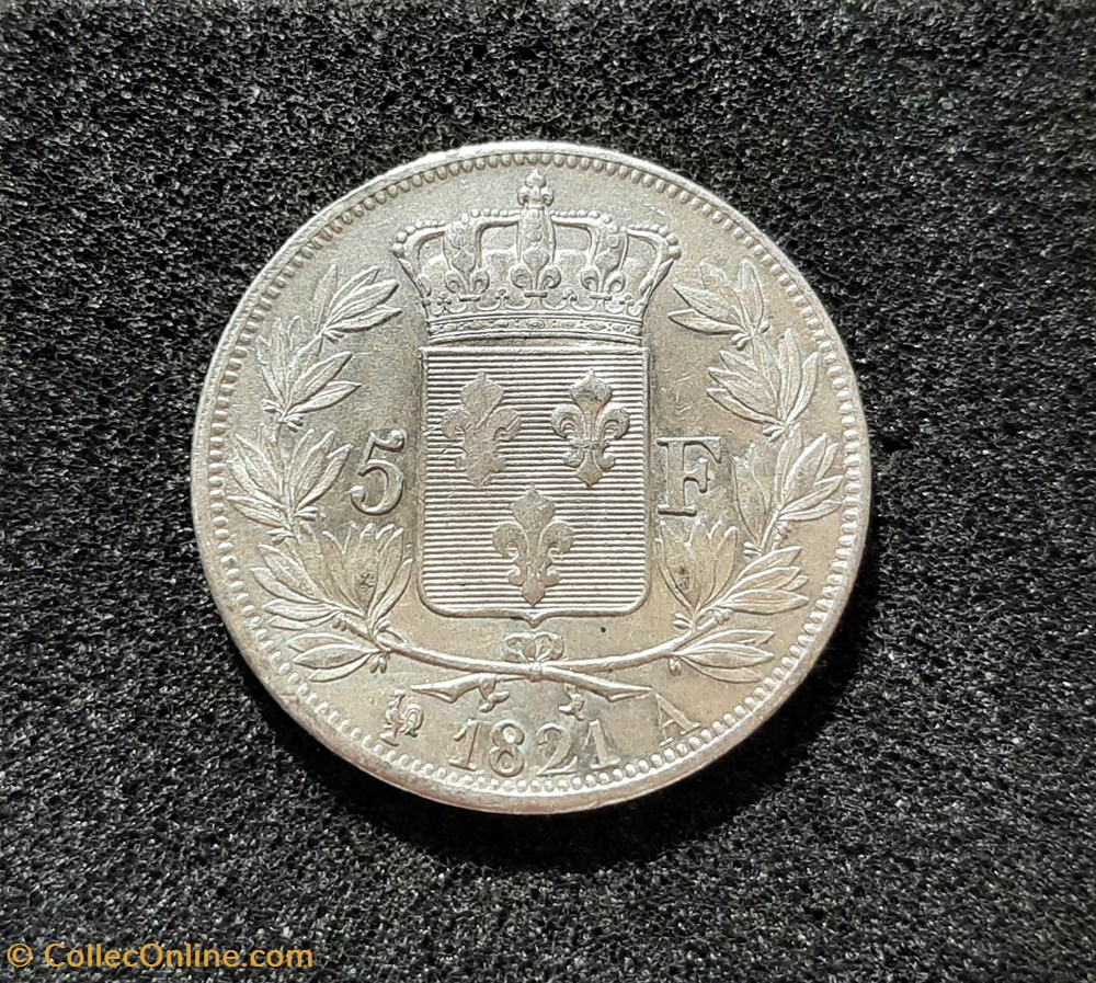 1821 A - 5 Francs monnaies monde france 1821 a 5 francs