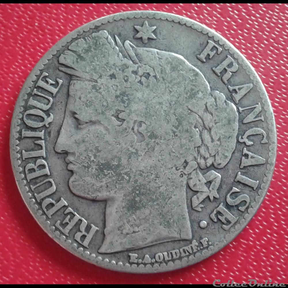 1871 A - 1 franc - petit A monnaies france modernes 1871 a 1 franc petit a