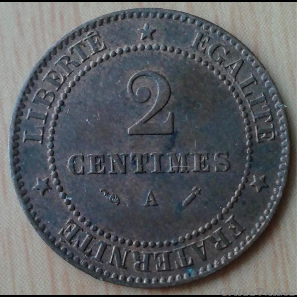 1895 A - 2 centimes monnaies france modernes 1895 a 2 centimes