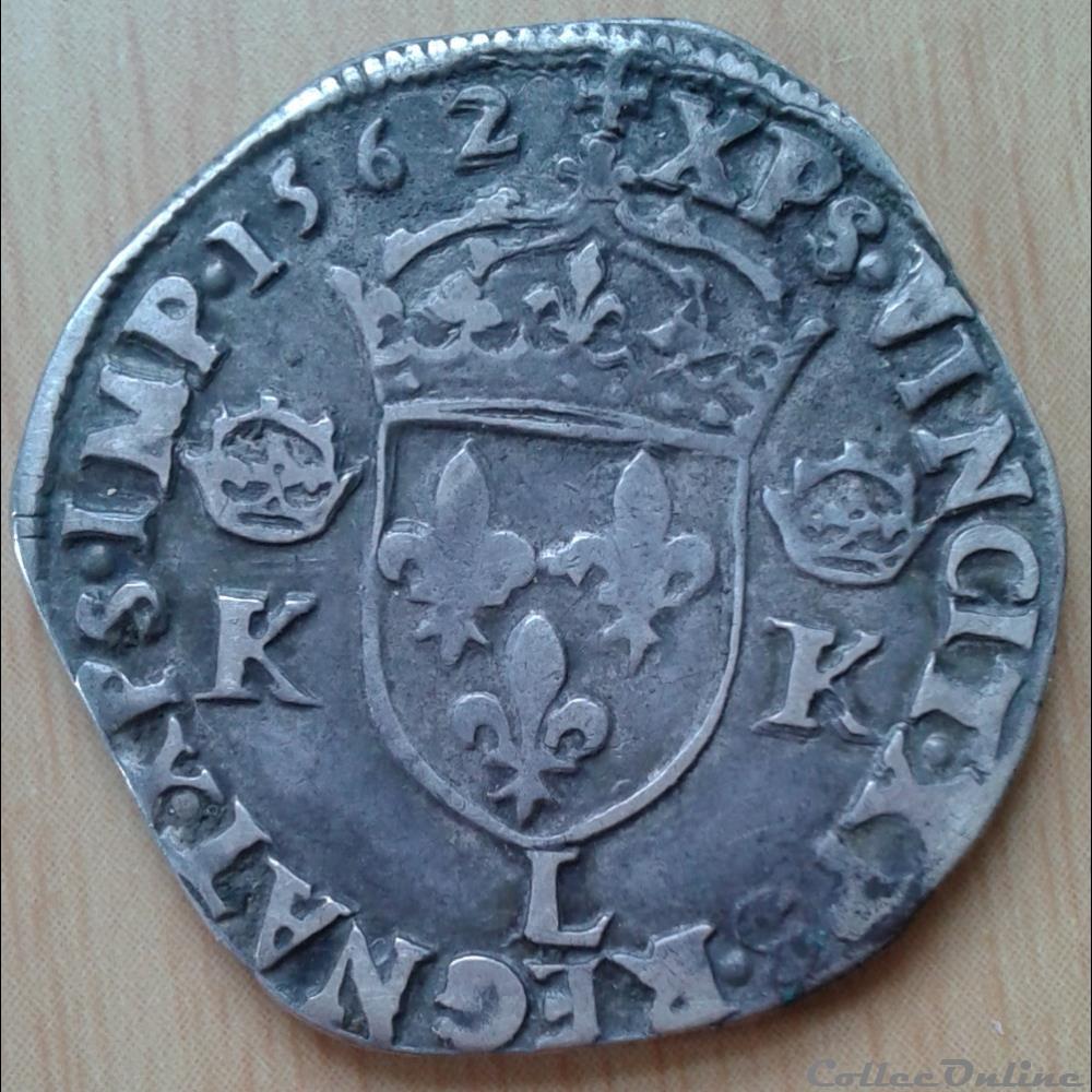1562 L - Teston - Charles IX monnaies france royales 1562 l teston charles ix
