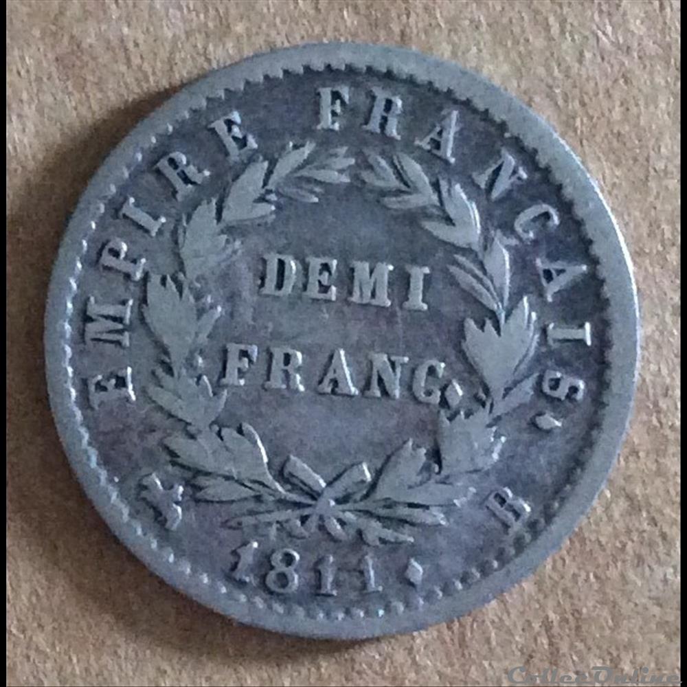 1811 - Napoléon - 1/2 Franc monnaies monde france 1811 napoleon 1 2 franc