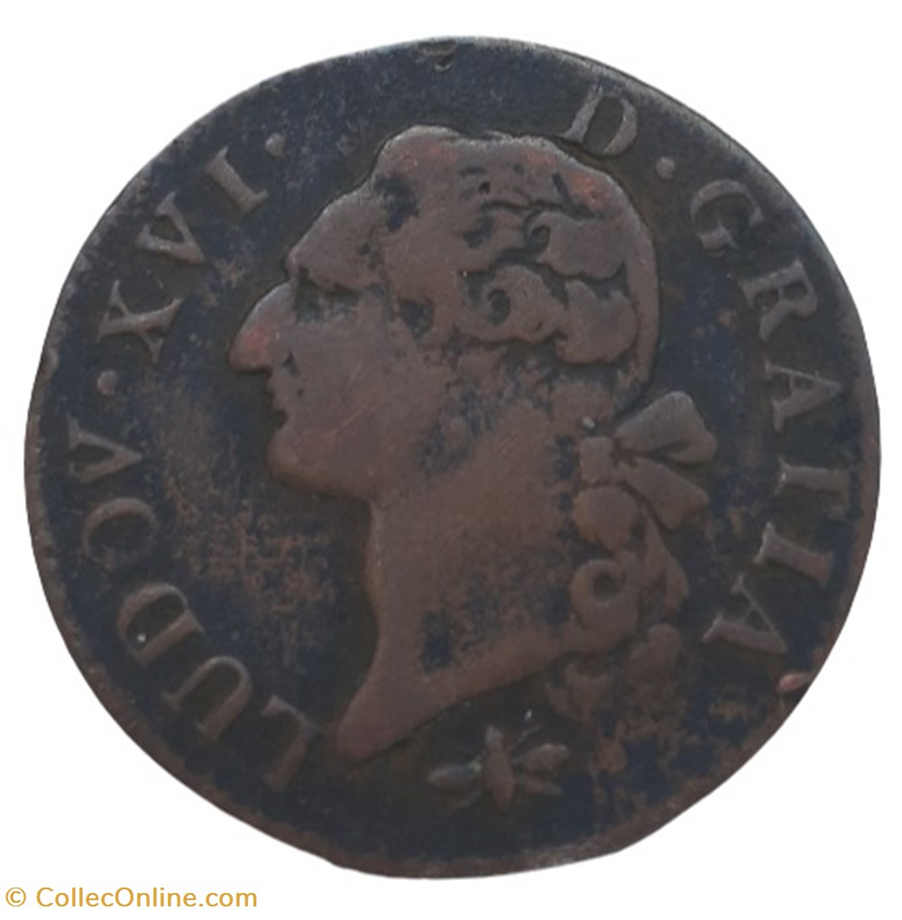 monnaies europe medievale france royales 1790 d sol a ecu louis xvi