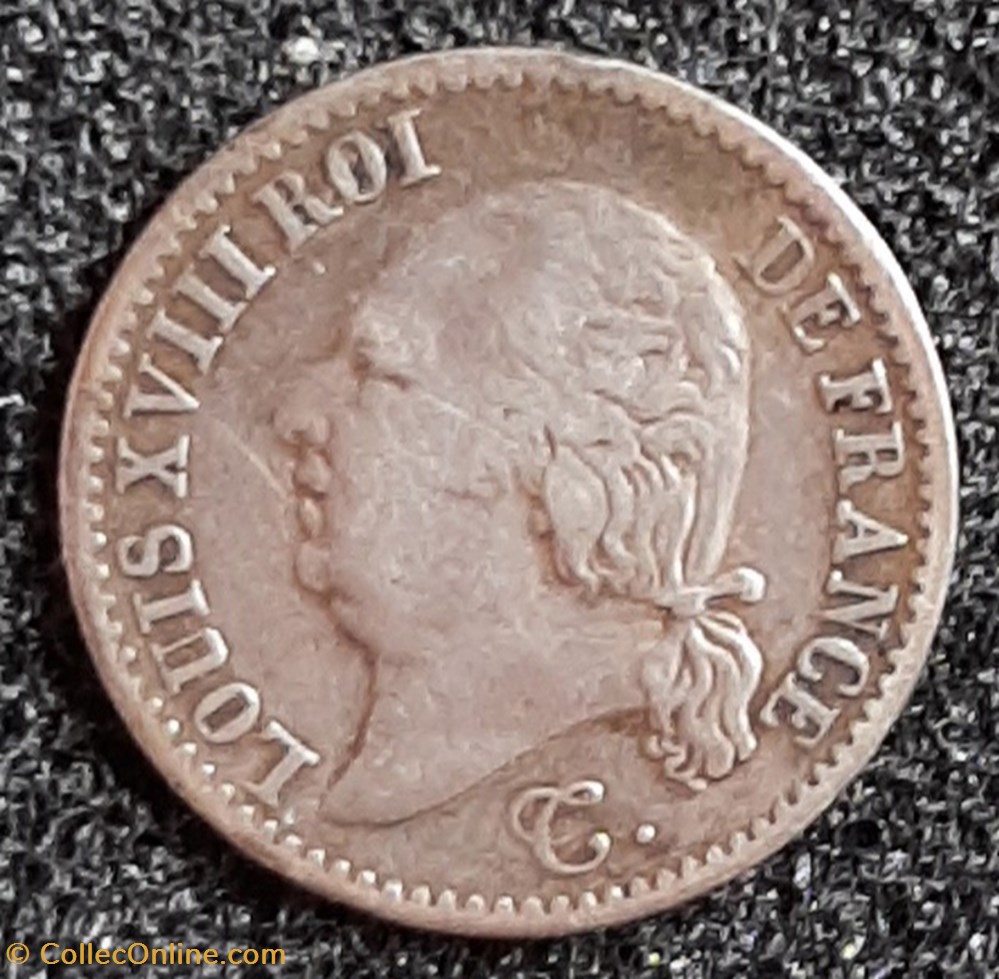 1817 A - 1/4 franc - Louis XVIII monnaies monde france 1817 a 1 4 franc louis xviii
