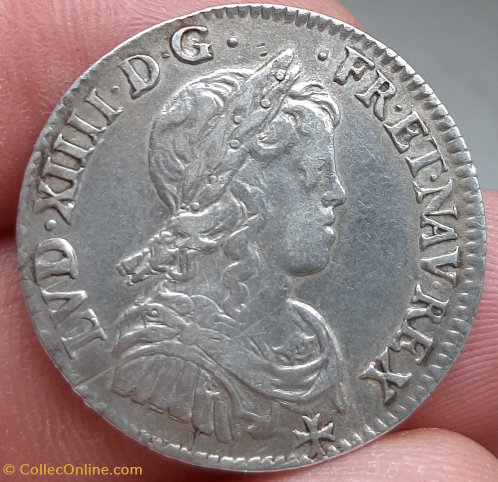 monnaies europe medievale france 1649 1 4 ecu a la meche longue