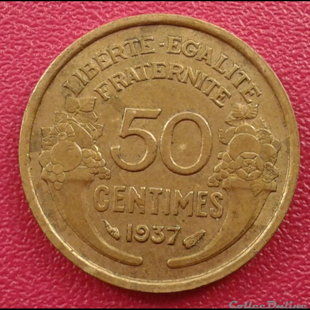1937 - 50 centimes monnaies monde france 1937 50 centimes
