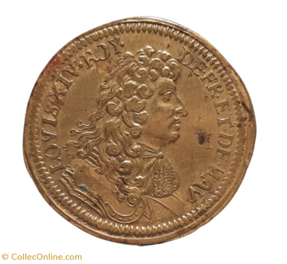 Jeton de Nuremberg Louis XIV - non daté monnaies jeton de nuremberg louis xiv non date