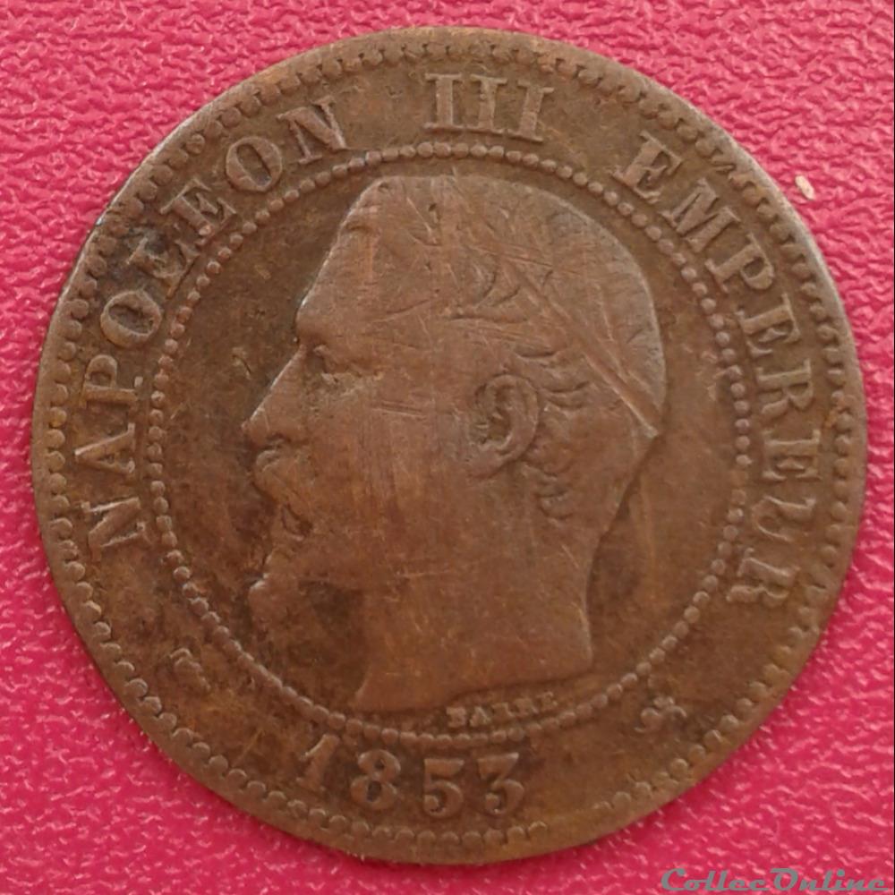 1853 D -2 centimes - grand D monnaies france modernes 1853 d 2 centimes grand d