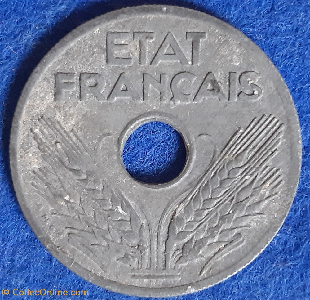 1941 - VINGT centimes monnaies monde france 1941 vingt centimes