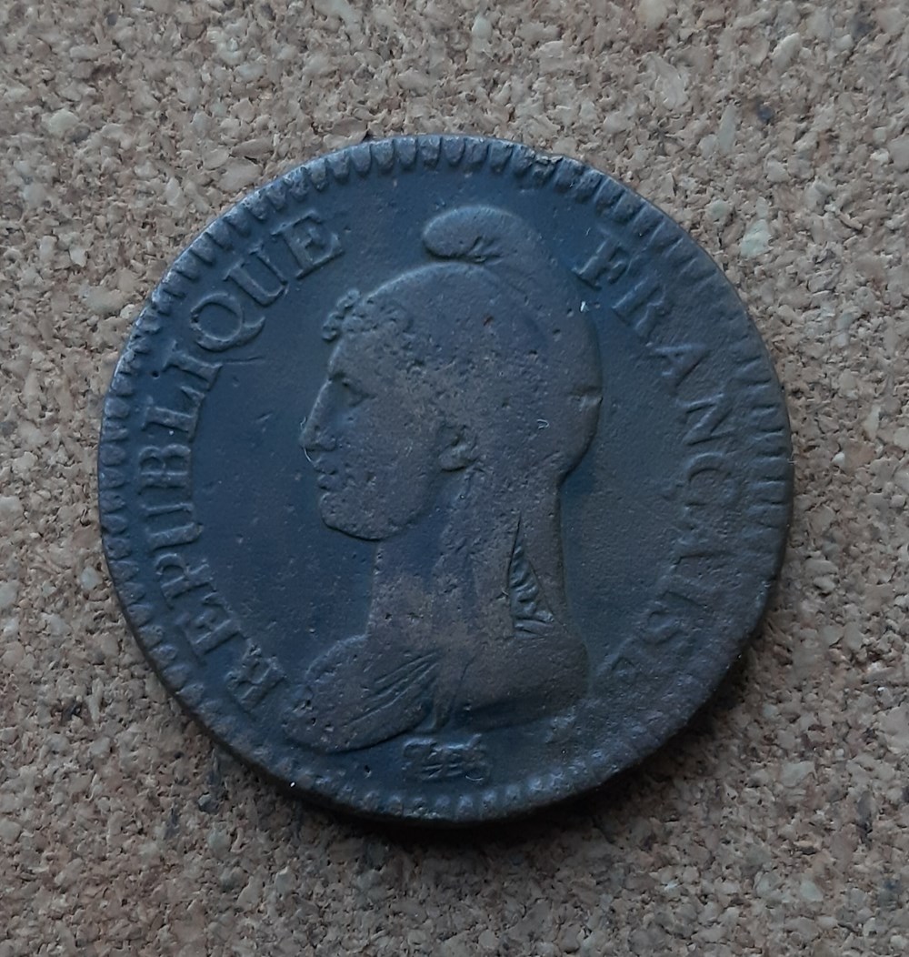(1795-96) - UN décime AN 4 A – modification du 2 Décimes monnaies monde france 1795 96 un decime an 4 a modification du 2 decimes