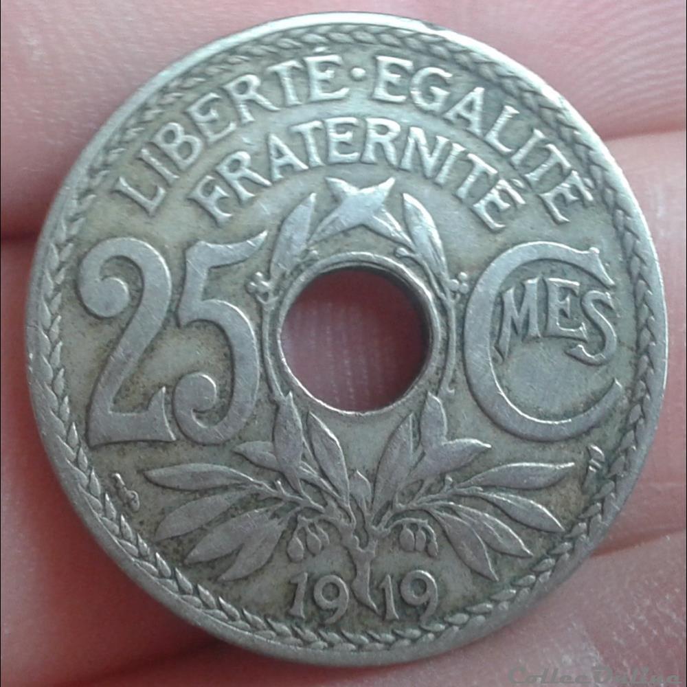 1919 - 25 centimes monnaies monde france 1919 25 centimes